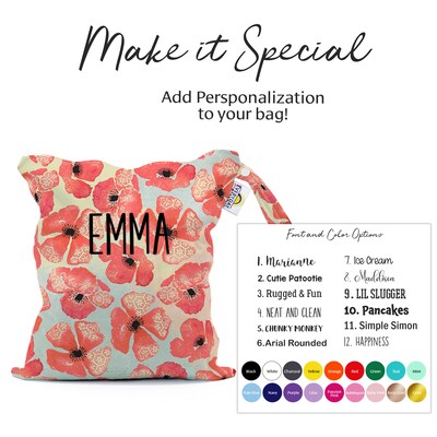 Floral Poppy Wet Bag in Four Sizes - image4